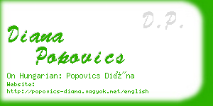 diana popovics business card